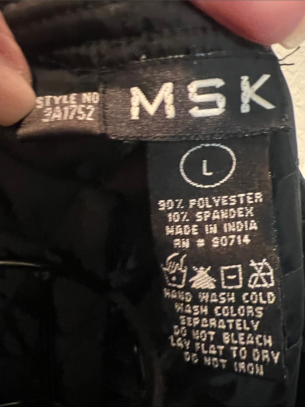 MSK Classic Quilted Black Velvet Jacket with Gray Trim - Picture 2 of 6